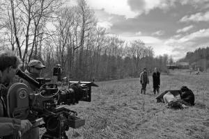 Cast and crew on location for the filming of Disappearances. Photos courtesy of Jay Craven