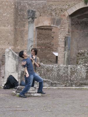 Students ham it up in the ruins of Hadrian's villa at Tivoli. Photos by Joanna Moyer-Battick 