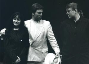 Saraswati Rogers Kibit ’99, Alex Greenfield ’97, and Jodi Clark ’95 appear in Twelfth Night, Paul’s final production as director.