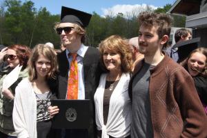 Patrick Lancaster shares the occasion with his family, including Conner Lancaster ’16. 