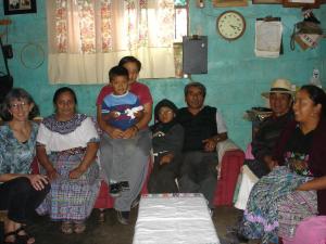 Carol visits the family she lived with in 1980 and 1981, when she first did fieldwork in Tecpán, Guatemala. Photo courtesy of Carol hendrickson
