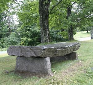 Last May, a stone bench by local artisan Dan Snow was donated to the college by the Marlboro Morris Ale, an annual event that takes place on campus, in memory of two Marlboro alumni who were avid Morris dancers: Steve Adams '87 and Will Fielding '77. 