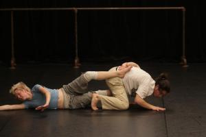 Cailin Marsden ’13 and Levi Gershkowitz FS11 at a contact improv jam in 2010. 