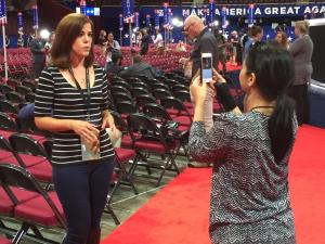 Katherine Gypson does a quick behind-the-scenes Facebook Live spot from the floor of the Republican National Convention in January.