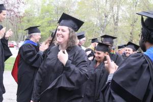Heidi Doyle joins the procession into Persons for Commencement 2015, where she delivered a student address on behalf of her graduate school peers.