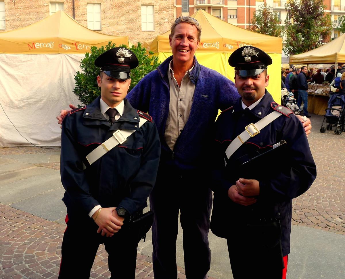 John Levings ’84 shared this picture of himself in Italy last fall at the Alba Truffle Show, “extending my usual warmth and graciousness to locals.”