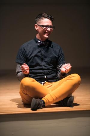 André Pérez ’10 (Potash Hill, Fall 2017) visited Marlboro in October to screen and discuss part of his America in Transition documentary series, exploring community, family, and social issues for trans people of color across the United States. Photo by David Teter