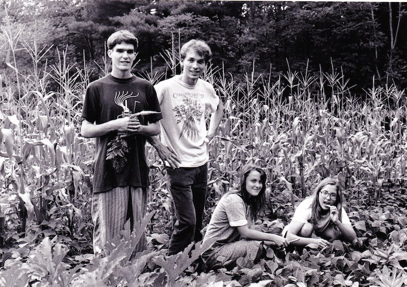 Students start a garden on the future site of Marlboro Gardens in 1990.