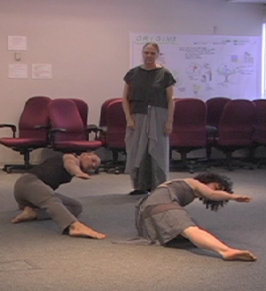 Dancers provide a demonstration during the SymBiotic Art and Science conference.