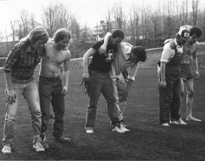 Either these young upstarts are being punished for missing dining hall duty or they are participating in the gallant Marlboro tradition known as “sports.” If anyone knows the circumstances of this event, who the participants are or why they are all studying the ground as if somebody lost a contact lens, let us know at pjohansson@marlboro.edu.