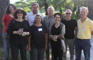 The 1970s were well represented, including (back row) Jeanne Holtzman ’71, Bob Plumb ’73, Will Wootton ’72, Johnny Holtzman ’75, Dean Nicyper ’76, (front row) Ruth Moscowitz ’75, Gail Manyan Henry ’72 and Ellen Schön ’75