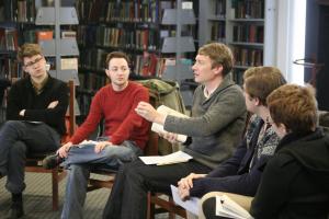 Nahum Brown ’01, who recently received his doctorate from University of Guelph, returned to Marlboro for a talk titled “The Logic of the Burrow: Towards a Philosophy of Nature.” 