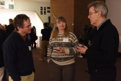 Visual arts faculty Tim Segar (pictured) and Cathy Osman presented a lecture at Greenfield Community College titled “Bête Comme un Peintre (Stupid Like a Painter)” in December, part of the Marlboro College On the Road series. Photo by Paul Franz