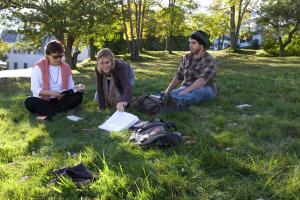 Dana teaches another class outside in 2005. Photo by Peter Peck 