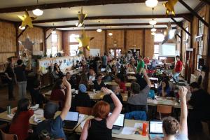 Town Meeting is a place for community members to hear and be heard, respect and be respected, where apparently simple questions can result in complex differences of opinion. Photo by Elisabeth Joffe ’14 