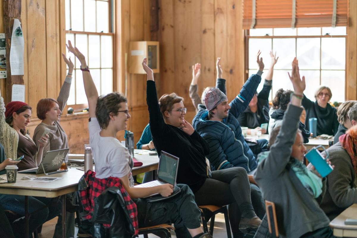 Town Meeting is just one of the aspects of shared governance to be supported by the new Community and Governance Colloquium. Photo by David Teter ’19 