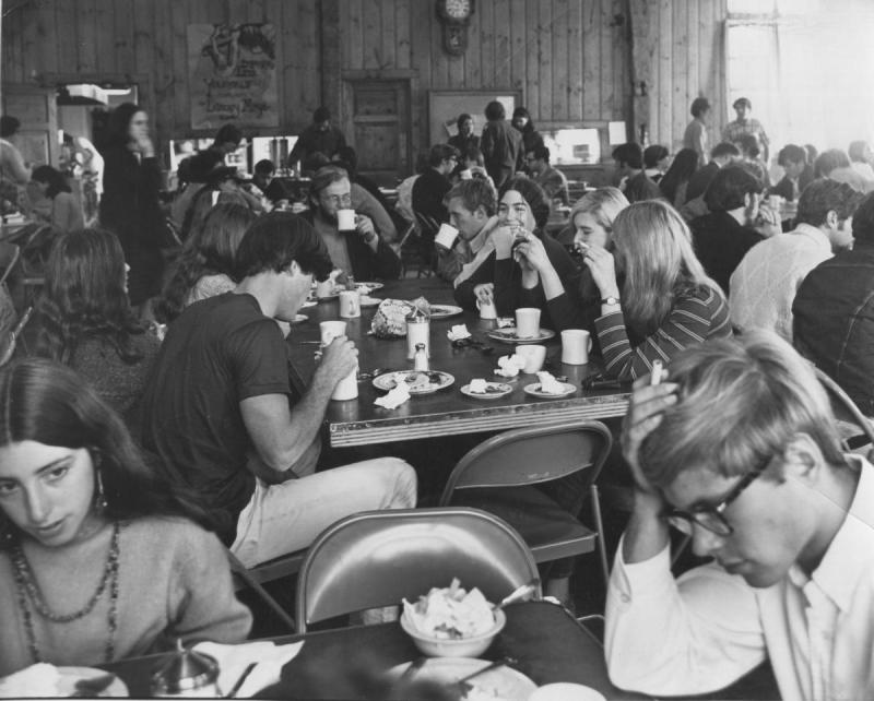 A scene from the dining hall in the late 1960s.